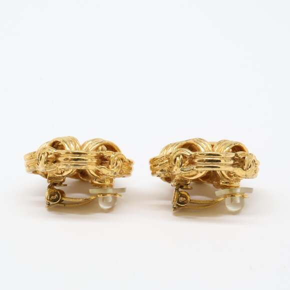 Chanel Cc Logo Clip-On Earrings Gold- #243961C56B - Picture 4 of 8